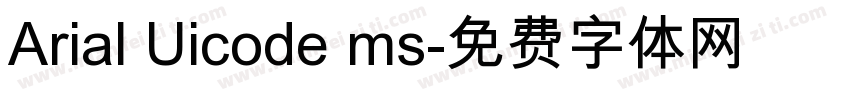 Arial Uicode ms字体转换